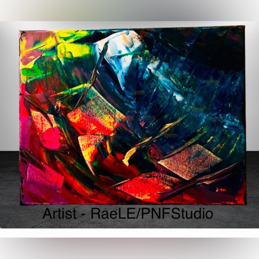 Title-Exit Stage Left The Price of His Fame
Multi Media Abstract, Sz11x14.Signed